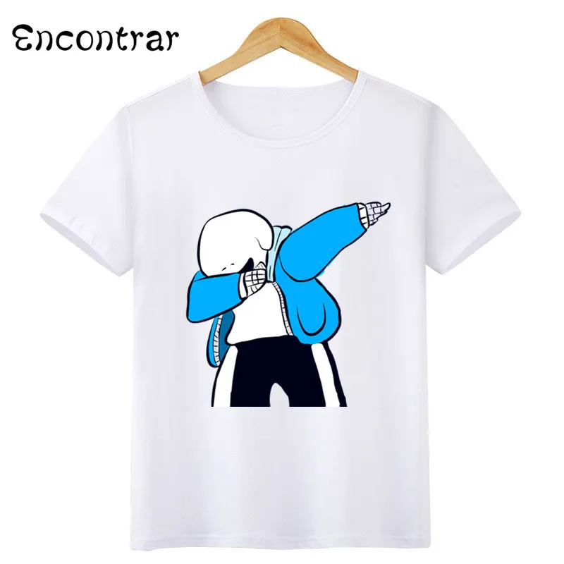 Детская футболка с рисунком игры «Undertale Sans» повседневные топы с короткими рукавами для мальчиков и девочек, детская забавная футболка HKP3053 - Цвет: HKP3053K