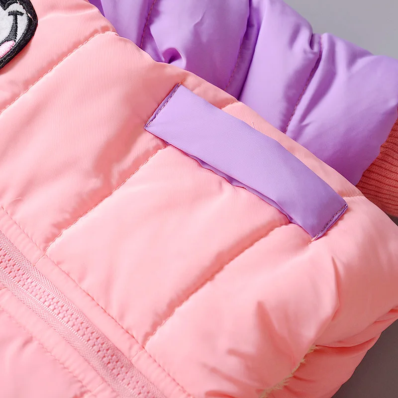 2016 Детей Пальто Минни Новорожденных Девочек зимние полный рукав пальто девушки