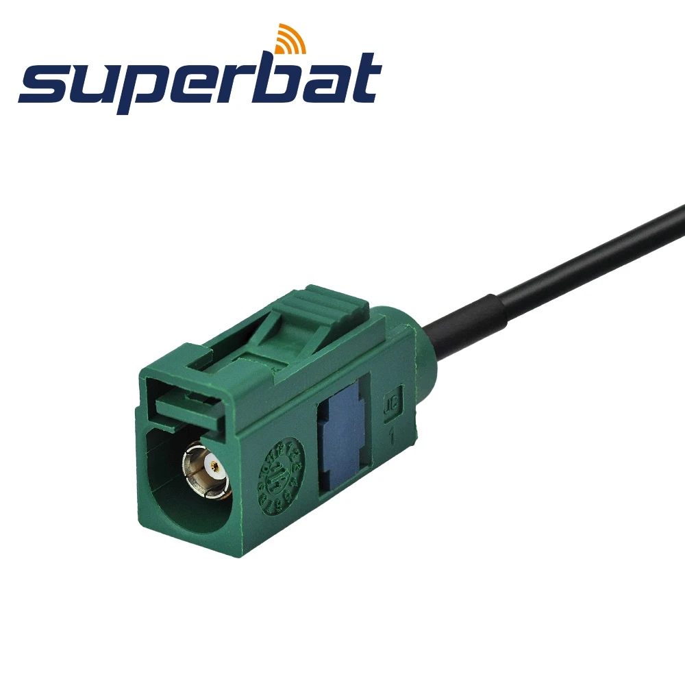 Кабель удлинитель Superbat Fakra E Jack прямой и угол RG174 500 см радиочастотный коаксиальный