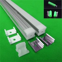 10x1m aluminum profile for led stripmilkytransparent cover for 12mm 8520 pcb with fittings w17 5h12 5mm tape channel