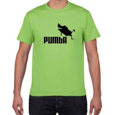 03 green Забавная футболка, милые футболки homme Pumba/Pira, мужские хлопковые топы с короткими рукавами, крутая футболка, летний Трикотажный костюм, футболка для мужчин - Цвет: 03 green