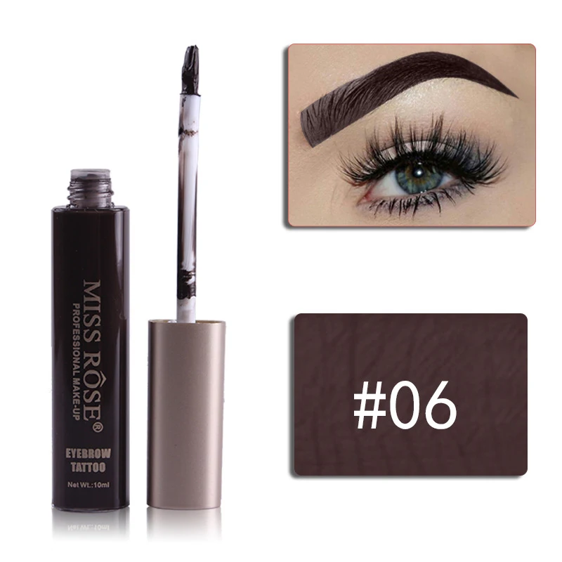 5 шт. 06 EyeMakeup водостойкая долговечная краска для бровей красное вино отклеивать