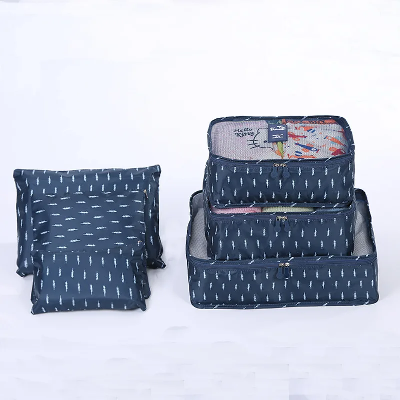 New Travel Storage Bag Suitcase Organizer Cosmetic Underwear Garment System Ziplock Bags Portable Luggage Set | Дом и сад