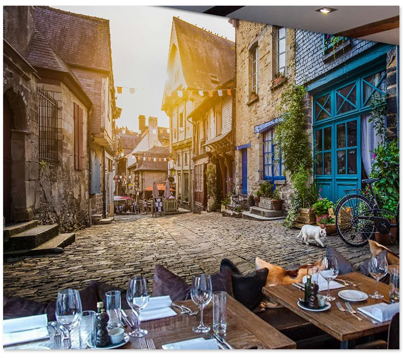 3d обои Youman на заказ фотообои городское здание пейзаж фон диван спальня досуг бар