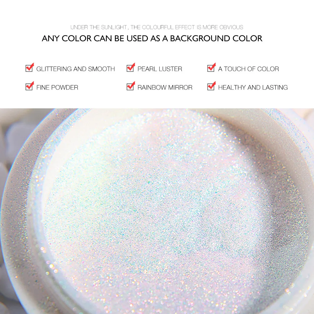 #501 2018 New Fashion Mermaid Powder Dust Pearl Shell Glimmer Nail Art Pigment Shimmer Manicure Tips Freeship | Красота и здоровье