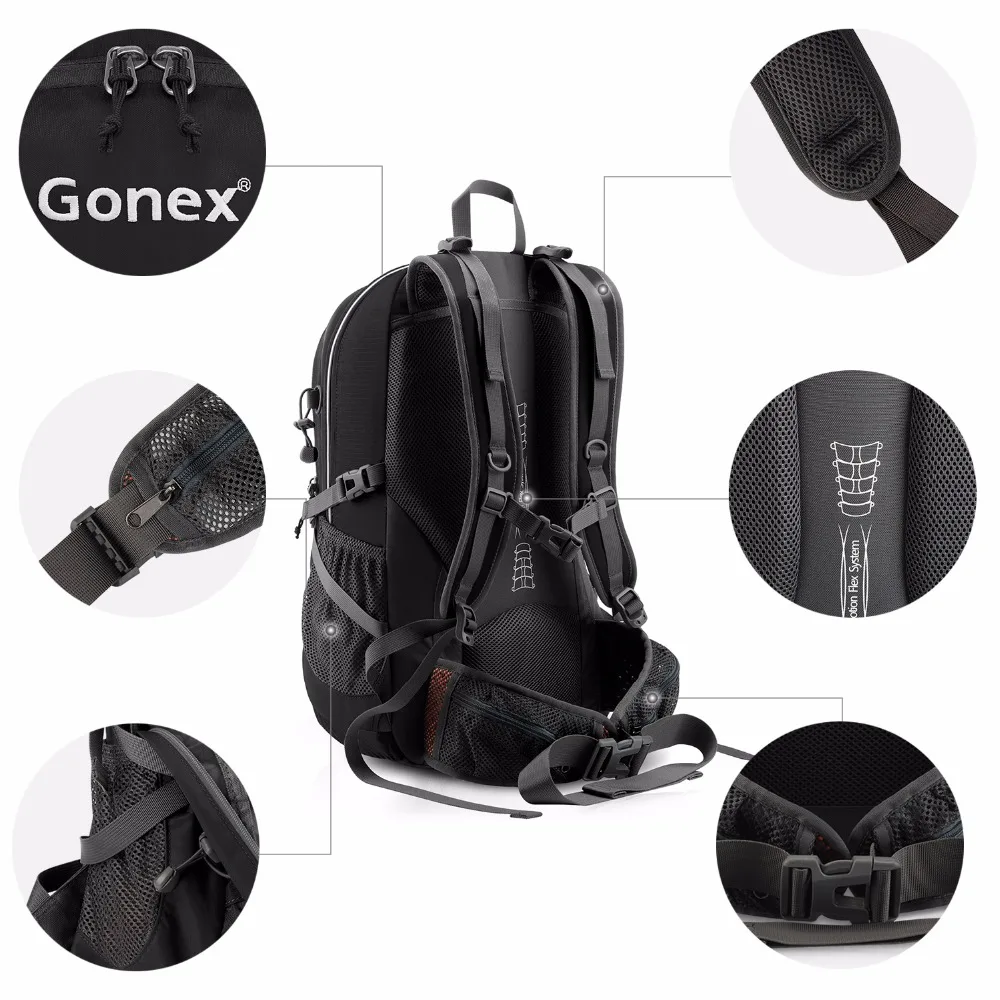 Gonex 35L Пеший Туризм рюкзак кемпинг на открытом воздухе походы дождевик в