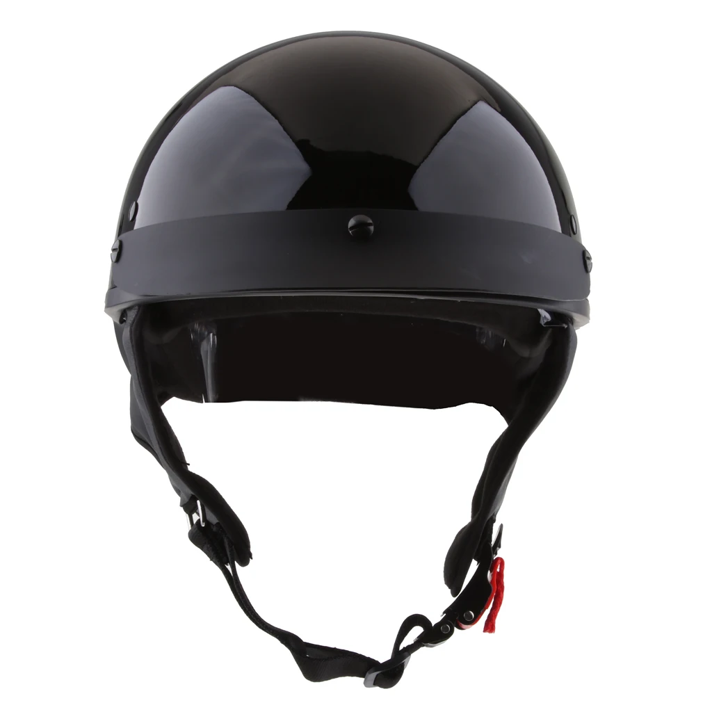 Glossy Black XL Мотоцикл DOT Cruiser туристический мотоцикл Bobber велосипед с открытым лицом Половина шлем спортивная защита головы Половина шлем СОЛНЦЕЗАЩИТНЫЙ - Цвет: Glossy Black XL