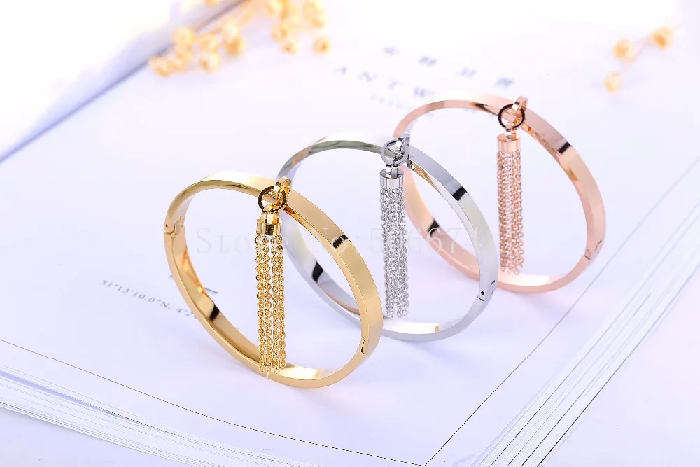 Женские браслеты из нержавеющей стали высококачественные брендовые с