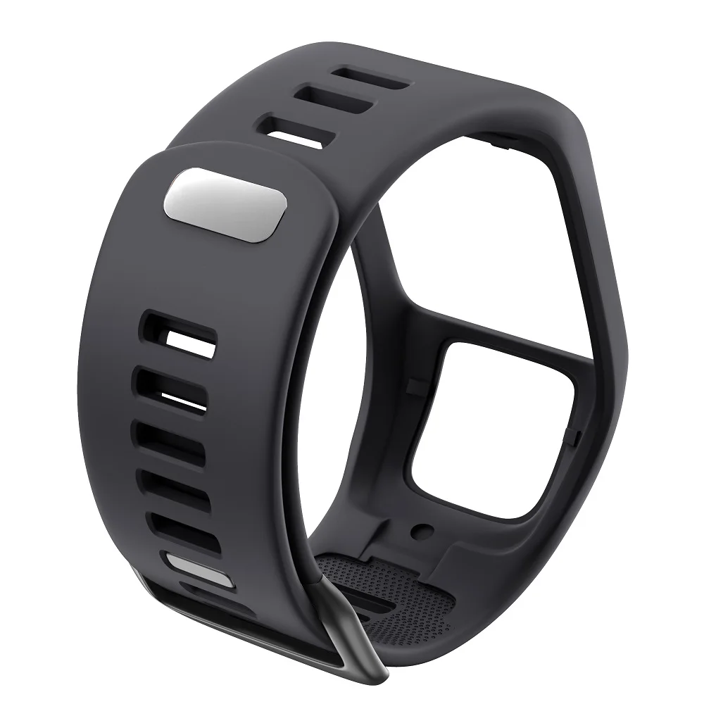 Dark grey Силиконовый сменный ремешок для наручных часов TomTom Runner 2 3 Spark 3 gps спортивные часы TomTom 2 3 серия мягкий смарт-браслет - Цвет ремешка: Dark grey