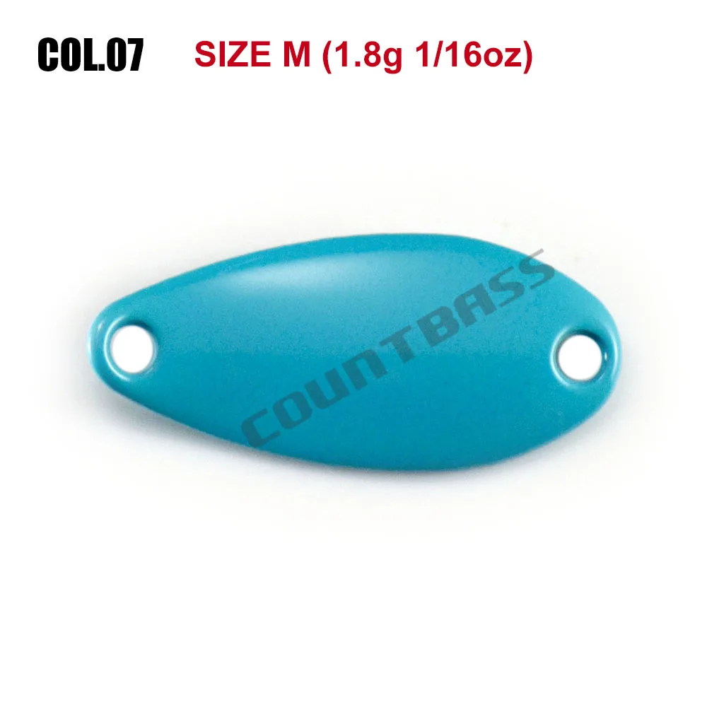 M 07 Countbass форель ложка с орнаментом в виде корейского одинарный крючок, Размеры 1/32 унций 1/16 унций лосось Щука бас рыболовные приманки, озеро металлическая наживка - Цвет: M 07