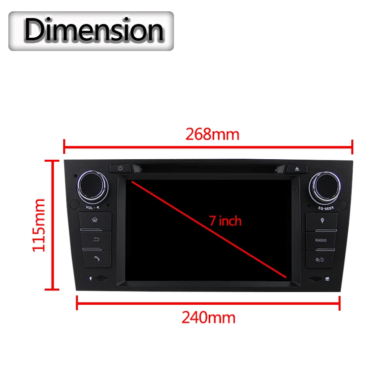 Android 9 0 Восьмиядерный 4G RAM 64G ROM GPS навигация 7 &quotавтомобильный DVD плеер для BMW 3 серии