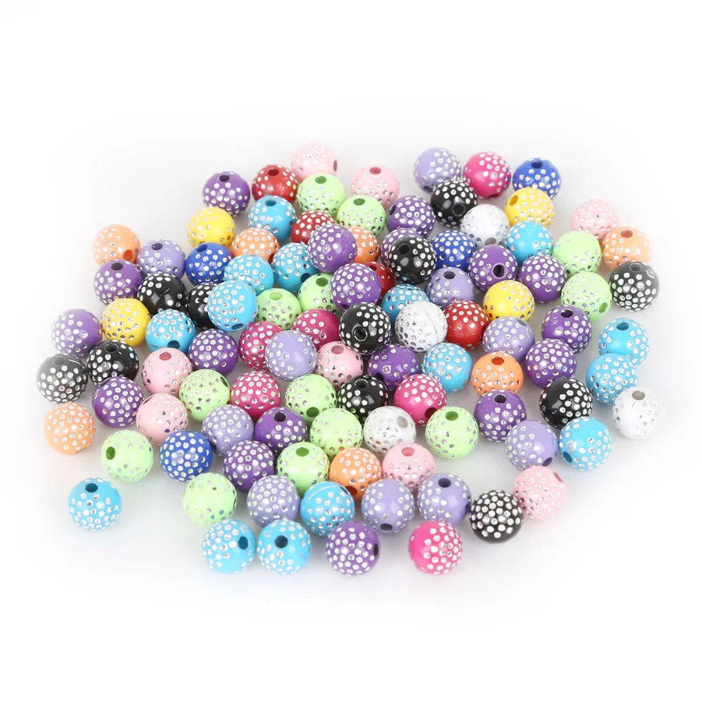 Круглые акриловые бусины разделители 8 мм 100 шт./лот|diy beads|beads for jewelrybeads diy |