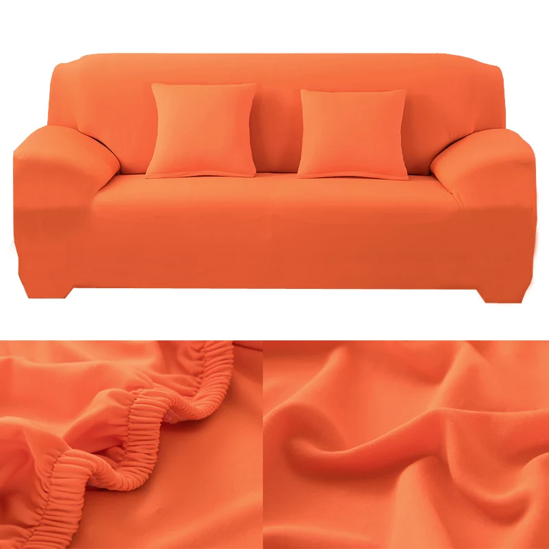 21-Orange Чехлы для диванов, одноцветные чехлы для диванов, универсальные современные эластичные чехлы для диванов для гостиной, европейские чехлы для диванов - Цвет: 21-Orange