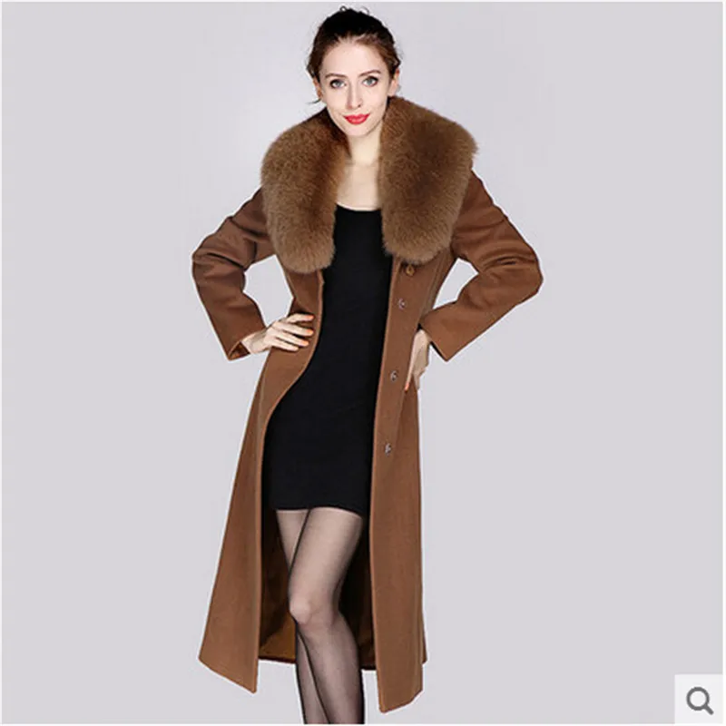 Высококачественное кашемировое пальто Женское зимнее Mew стиль большие размеры