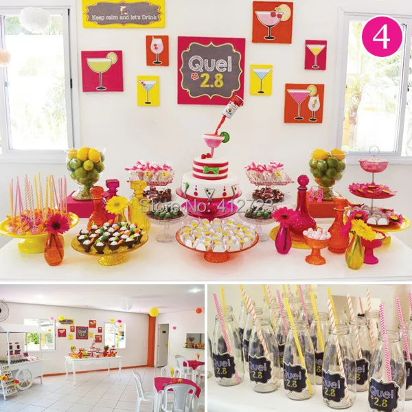 Ура серый полосатый питьевой Бумага Соломинки партии свадьба день рождения