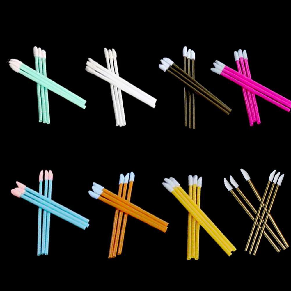 100Pcs Make Up Brushes Set Maquillage Mascara Wands Lip Brush Pen Cleaner Cleaning Eyelash Disposable Makeup Applicators | Красота и