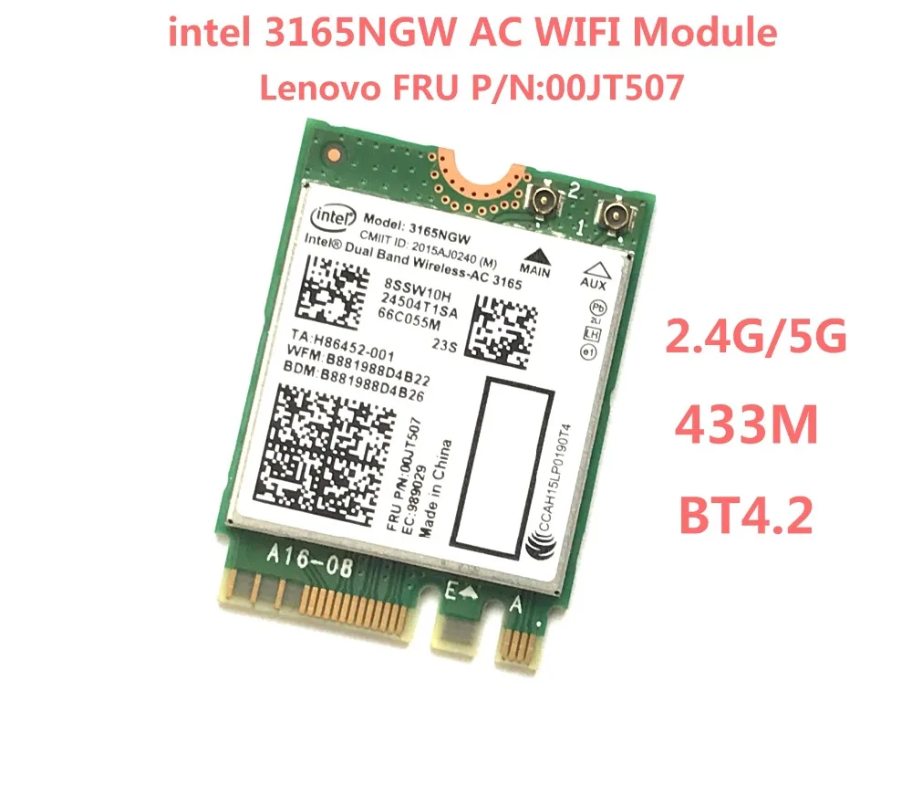 Dual Band Wireless Ac 3165 Ngff Intel 3165ngw M 2 802 11ac Wifi 433mbps Wlan Card Bluetooth 2 4g 5ghz Network For Lenovo Laptop Deshevyj Magazin Sexresort