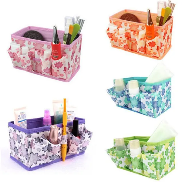 Косметичка для макияжа 5 цветов яркий органайзер Складной Стационарный