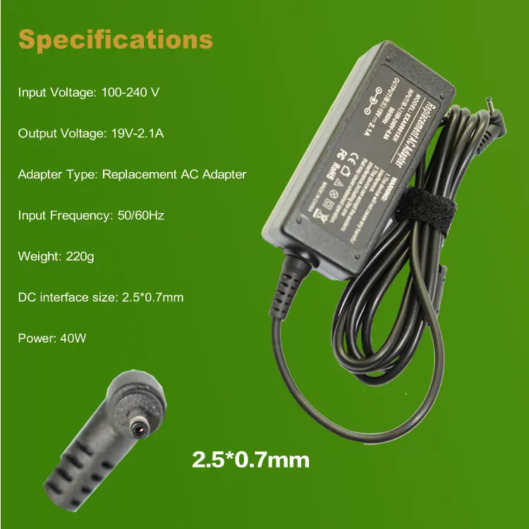 Адаптер питания для Asus Eee PC 1001PX 1001P 001ha 101B 1005P 19 в а 40 Вт | Компьютеры и офис