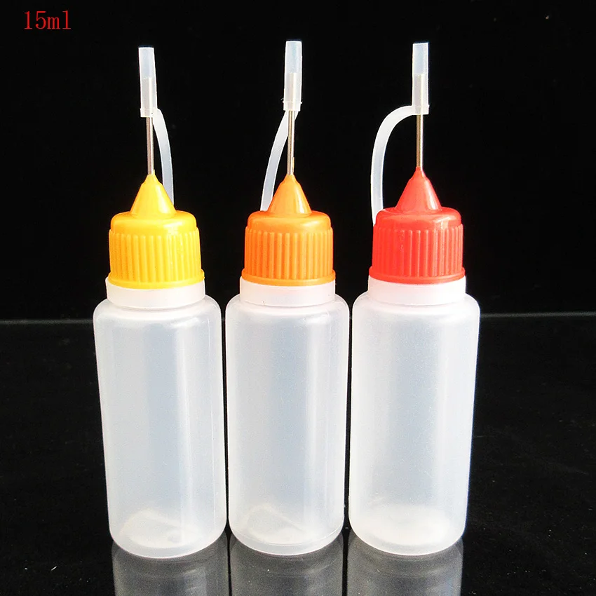 100pcs Wholesale Price Empty Refillable Plastic Bottle PE soft Squeeze 15ML Vapo Ego Smoke Accessories Dropper Needle Cap | Красота и