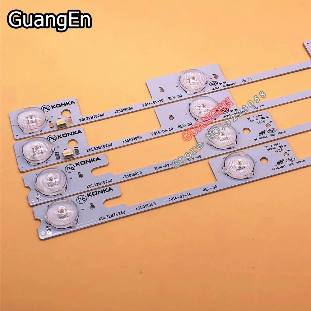 32-дюймовая полоса подсветки 1 комплект = 4 шт. (2 * 4LED + 2 3LED) 1LED 6В KDL32MT626U 35019056 35019055 |