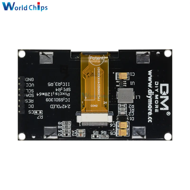Жк дисплей 2 42 дюйма 42x64 белый для C51 STM32 SPD0301|ЖК-модули| |