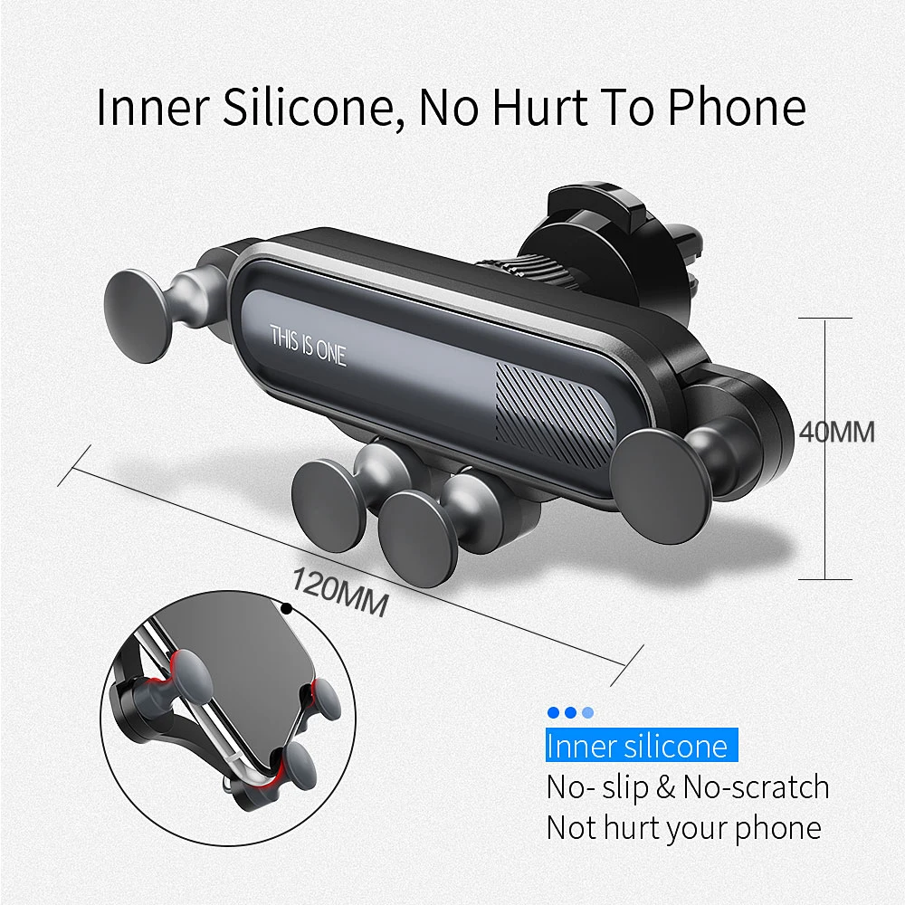 Гравитационный Автомобильный держатель для телефона iPhone Xiaomi mi9 Air Vent в автомобиле