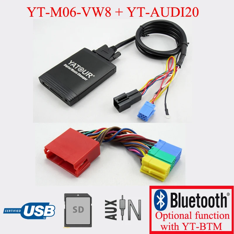 Автомагнитола Yatour для Audi A2, A3, A4, S4, A6, S6, A8, S8, Allroad, TT