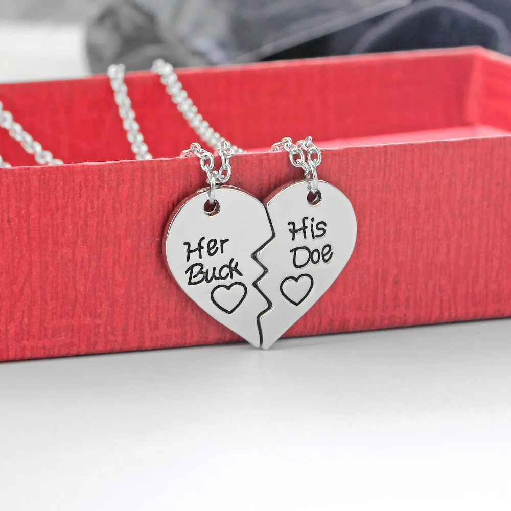 Ее ожерелье с подвеской в форме сердца 2 сломанных ожерелья любовь навсегда