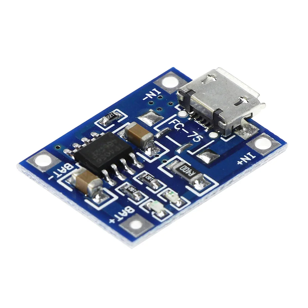 5 V Micro USB 1A 18650 TP4056 литий Батарея зарядная плата с защитой Зарядное устройство