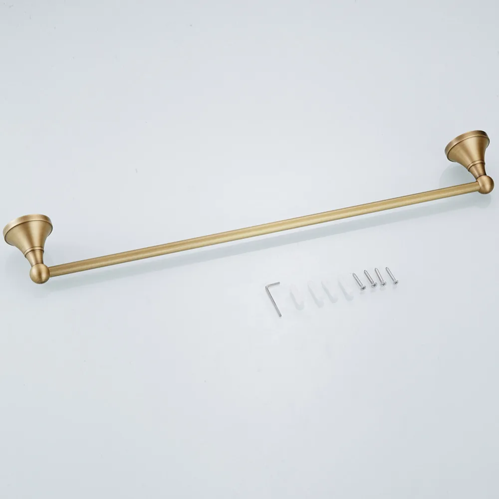 Однотонный античный латунный настенный держатель для полотенец Leyden современный