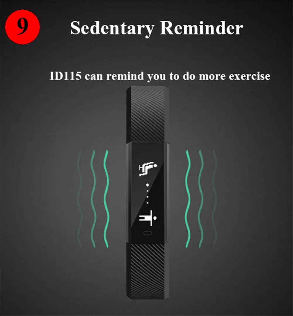 2018 ID115 HR Diggro Smart Bracelet Heart Rate Monitor Activity Tracker Band Waterproof Wristbands For IOS Android | Электроника