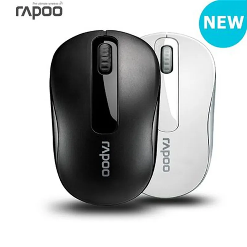 Original Rapoo 2.4G Mini Optical Wireless Mouse Reliable 1000DPI Mice with Nano USB Receiver for Computer Laptop Desktop Office