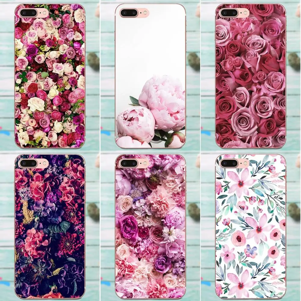 TPU чехол для мобильного телефона Beauty Peach Ranunculus Flower Galaxy J1 J2 J3 J330 J4 J5 J6 J7 J730 J8 2015 2016 2017
