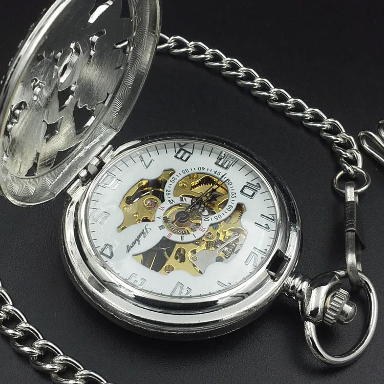 Часы мужские серебристые с цепочкой|mechanical pocket watch|pocket watchpocket watch men |