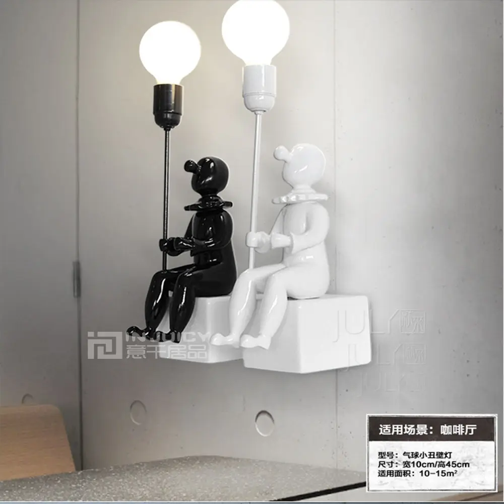 Скандинавская керамическая Светодиодная лампа из смолы для детской спальни