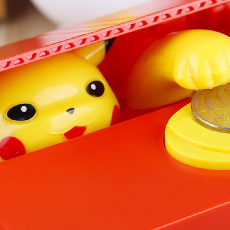 Фирменная Новинка Покемон Пикачу электронная пластиковая коробка для денег