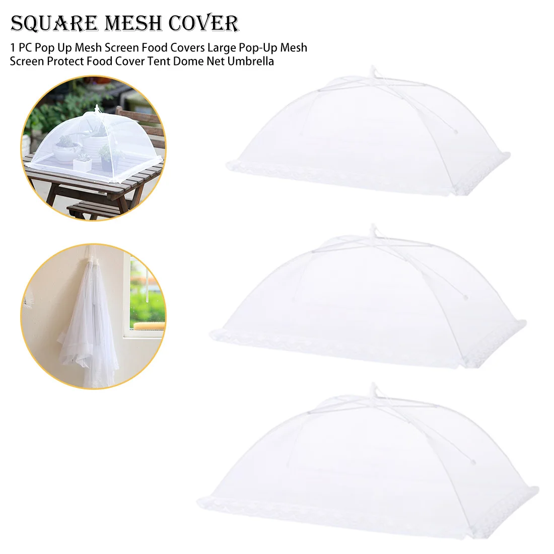 Сетчатые палатки для пикника или барбекю складное покрытие еды квадратное