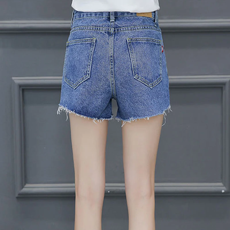 Maxnico Jean Shorts Women Summer 2017 Fashion Vintage Casual High Waist Ripped Embroidery Denim K1-7070564 |