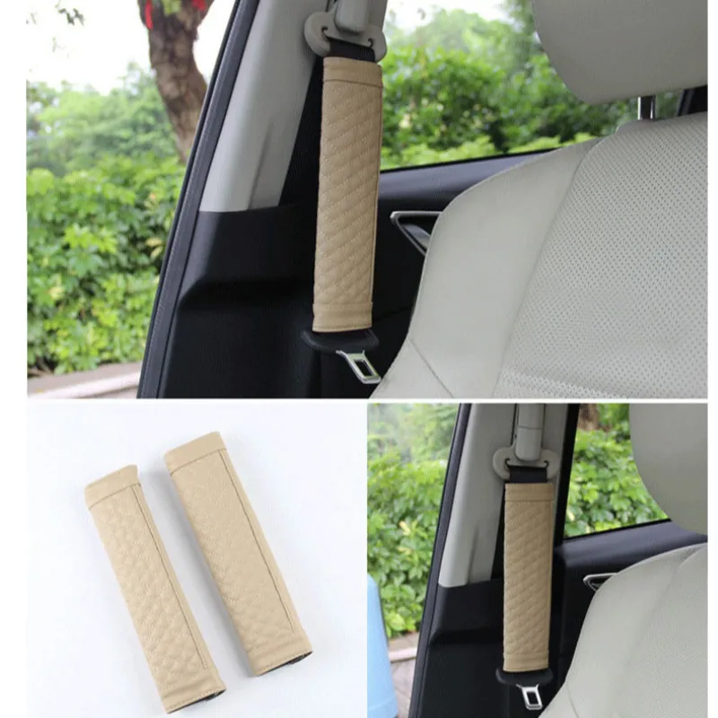 2x кожаный чехол для ремня безопасности аксессуары Ford Focus 2 Fiesta Mondeo MK4 Transit Fusion Kuga