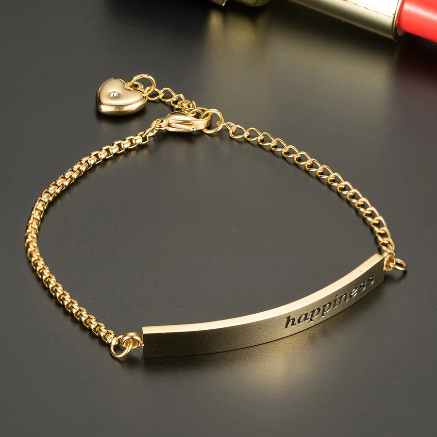 Женские браслеты из нержавеющей стали ZPAMS серебряный/золотой/розовый золотистый