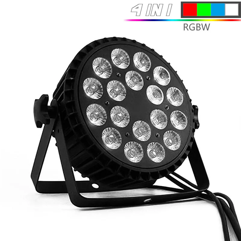4 шт./лот алюминиевый сплав светодиодный Par 18x18 Вт RGBWA+ УФ цветное освещение DMX512 Каналы для мероприятий Дискотека вечерние ночной клуб Бальные сцены - Цвет: LED RGBW 4in1