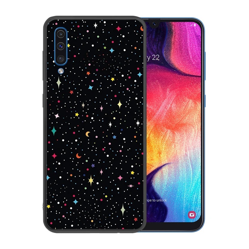 Мягкий силиконовый черный чехол для samsung Galaxy A80 A90 A10 A30 A50 A40 A60 A70 A7 2018 A9 A6 плюс