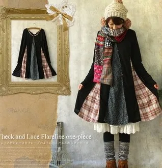dark grey Этническое винтажное платье в стиле хиппи boho mori girl Туника femme harajuku готическое кимоно зимнее женское вязаное хлопковое платье Сарафан Ropas - Цвет: dark grey
