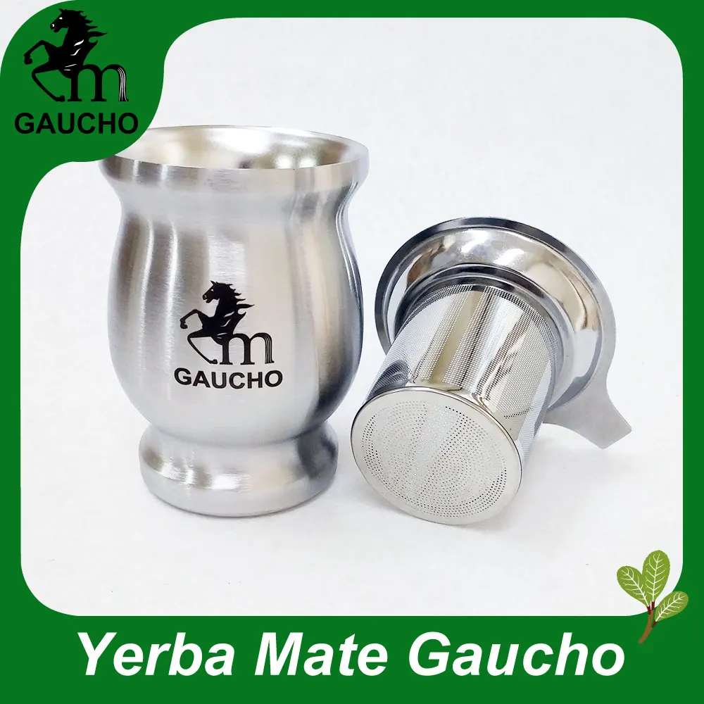 1 шт./лот наборы для заварки чая Yerba mate тыквы Calabash нержавеющая сталь с двойными стенками теплоизоляционные легко держать горячая Распродажа MT019-200