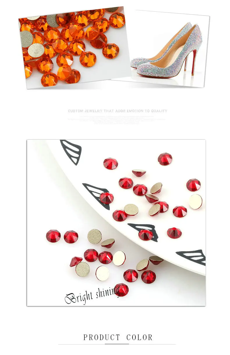QIAO 8 Big 8 Small Cut SS20 много цветов AB плоская задняя часть DIY деко Стразы не для горячей фиксации для страз и украшения клея на камне