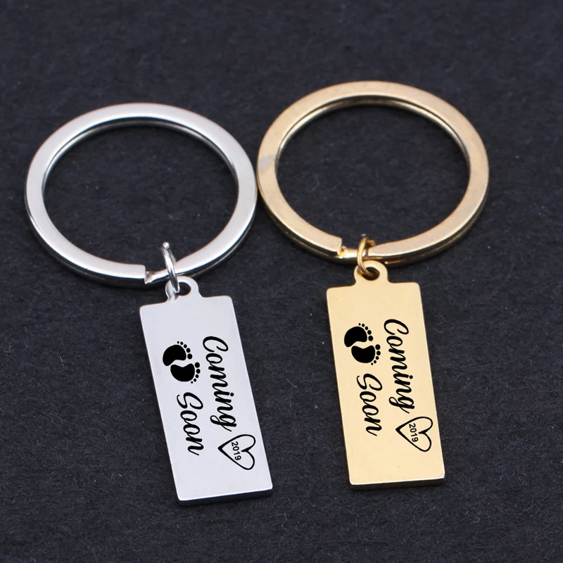 Персонализированные месячные брелки с гравировкой скоро беременность Новое