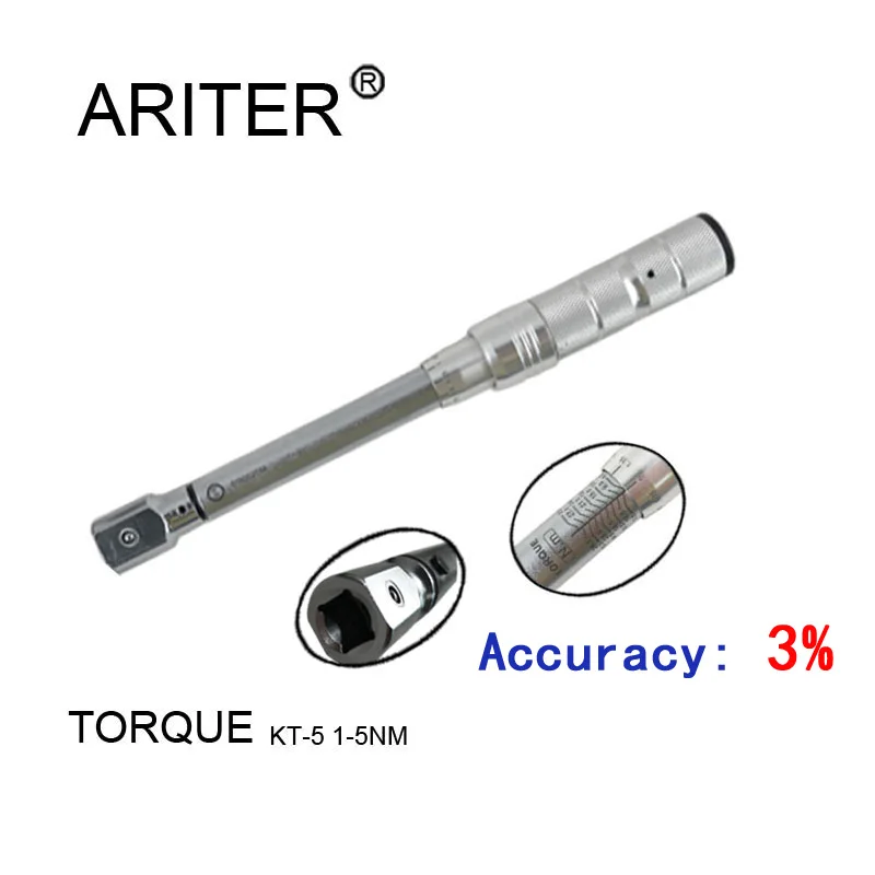 ARITER PROMOTION 1-330 N. m динамометрический ключ Высокоточный сменный дизайн головки, механические профессиональные инструменты для велосипеда и автомобиля - Цвет: KT-5