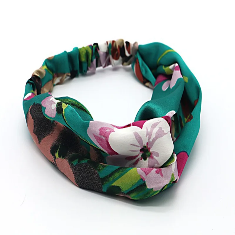 Женские летние богемные повязки в стиле ретро с принтом крест-тюрбан банданы для