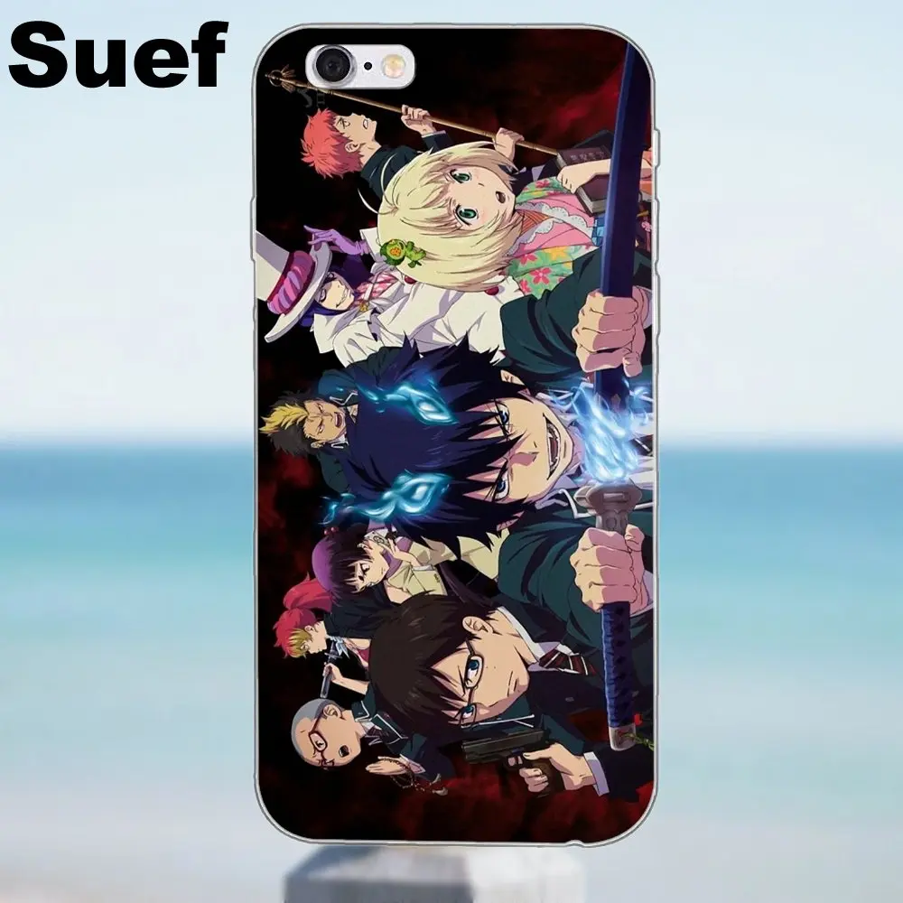 Suef мягкий чехол с принтом Ao No Exorcist для iPhone X 4 4S 5 5S 5C SE 6 6S 7 8 Plus Galaxy J1 J3 J5 J7 A3 A5 2016 2017|galaxy